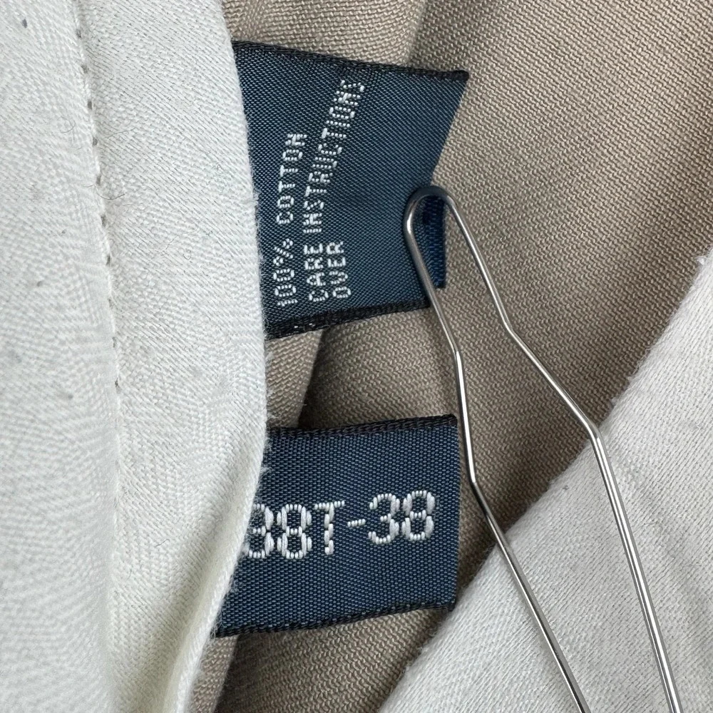 Polo Ralph Lauren Andrew Chino Pants Men's 38x32 Tall Tan Pleated Classic Cotton